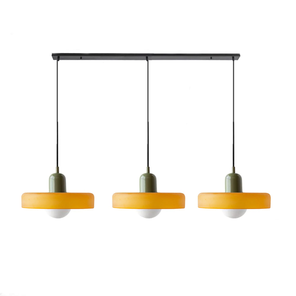 3 Heads Bauhaus Modern Simple Glass Pendant Light