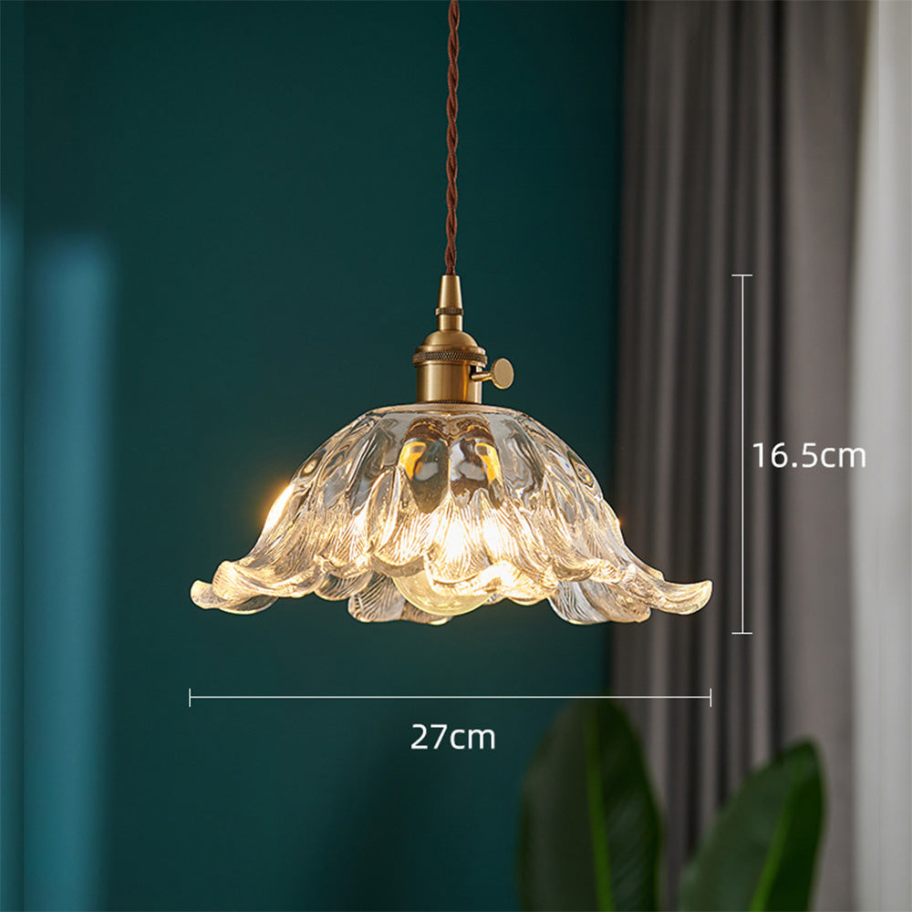 Creative Flower Clear Glass Pendant Light