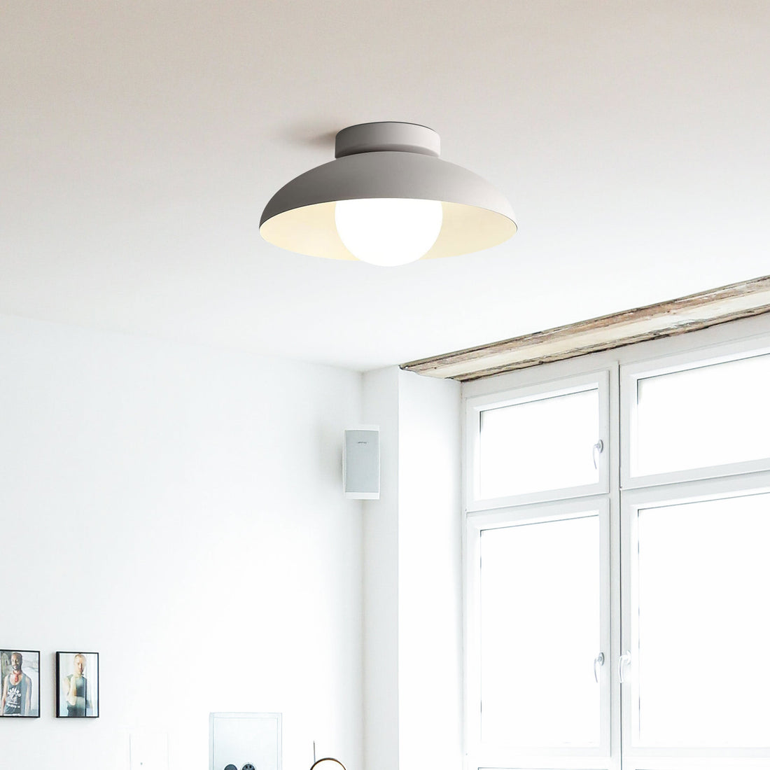 Contemporary Metal Semi Flush Ceiling Light for Hallway