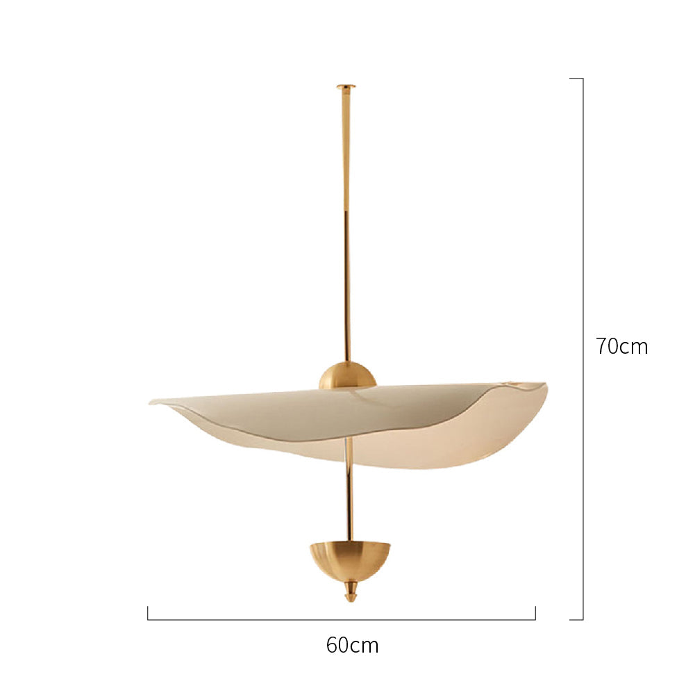 Art Deco Gold Metal Lotus Led Light Fixtures Chandeliers