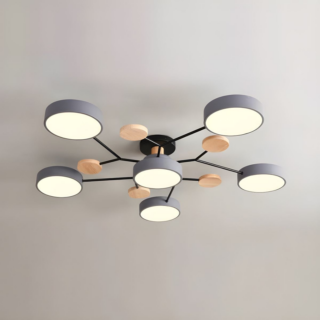 Creative Iron LED Semi-Flush Ceiling Light