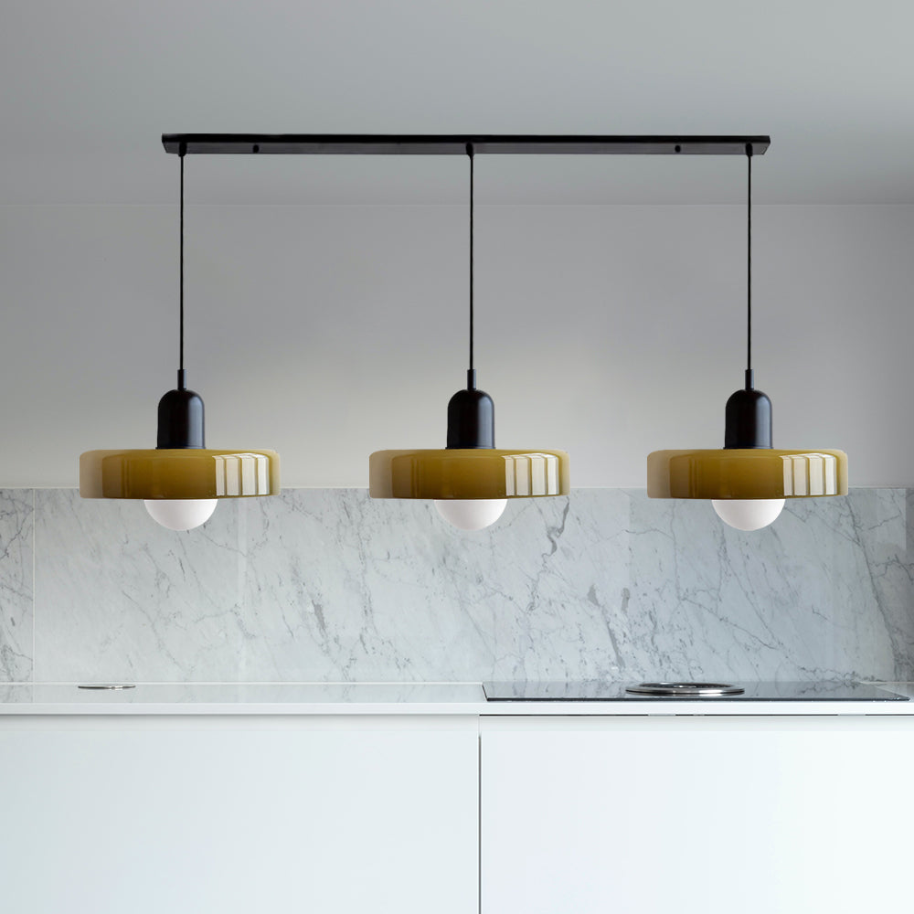 3 Heads Bauhaus Modern Simple Glass Pendant Light