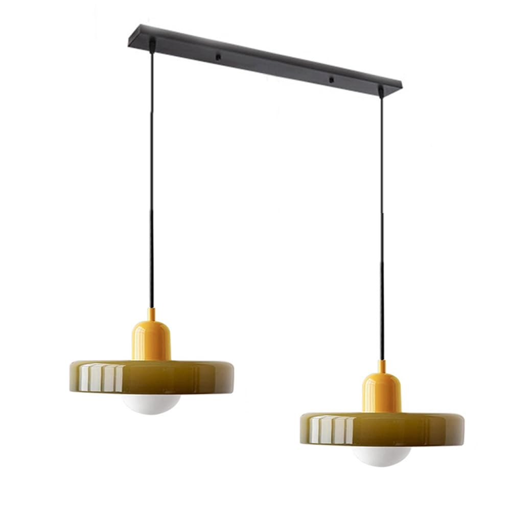 2 Heads Modern Bauhaus Glass Pendant Light