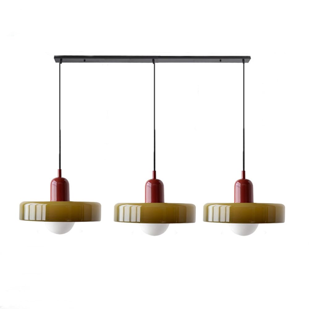 3 Heads Bauhaus Modern Simple Glass Pendant Light