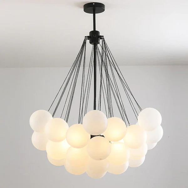 Bubble Chandelier Nordic Frosted Glass Ball Chandelier for Dining Room