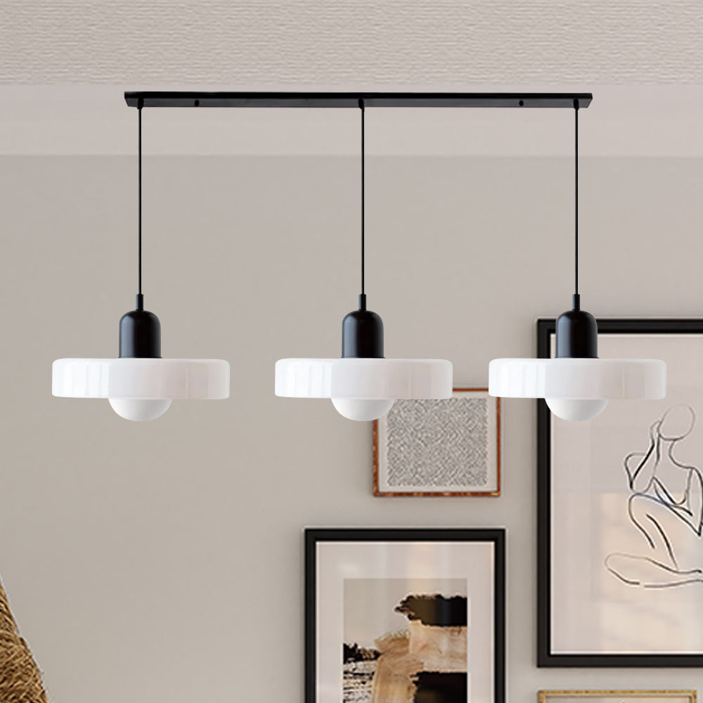 3 Heads Bauhaus Modern Simple Glass Pendant Light