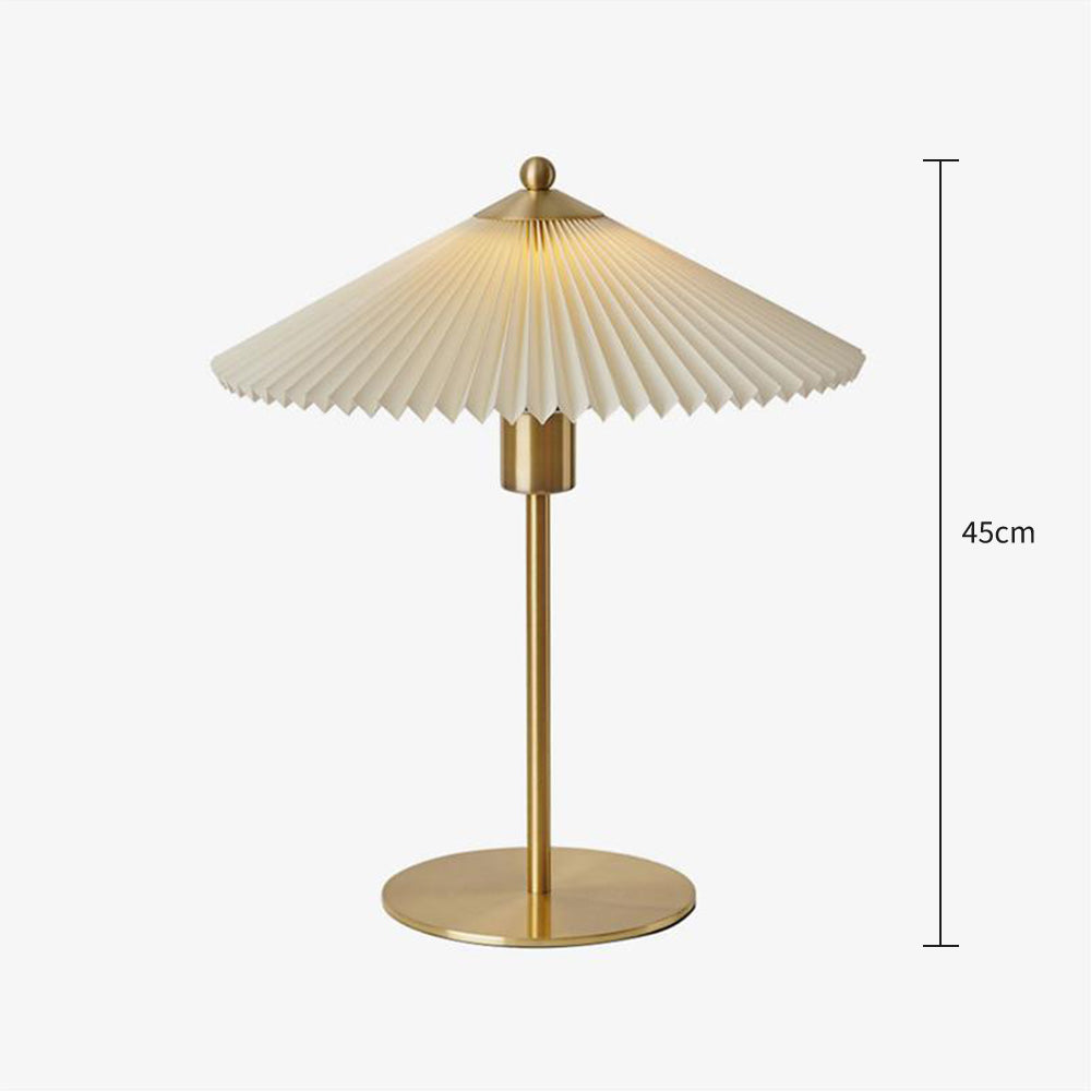 Mid Century Modern Pleated Table Lamp