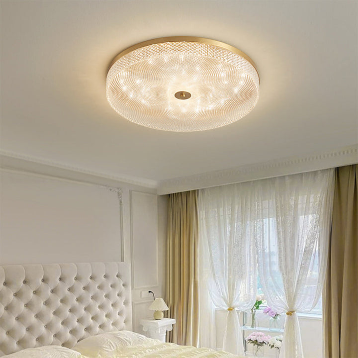 Modern Simple Crystal Copper Ceiling Light