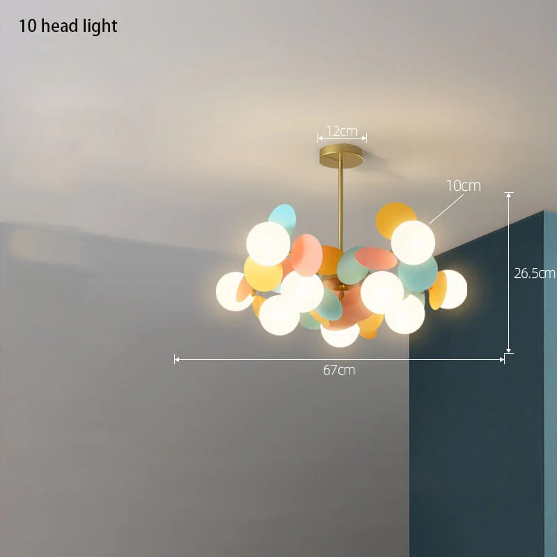 Creative Multicolored Flower Living Room Chandelier