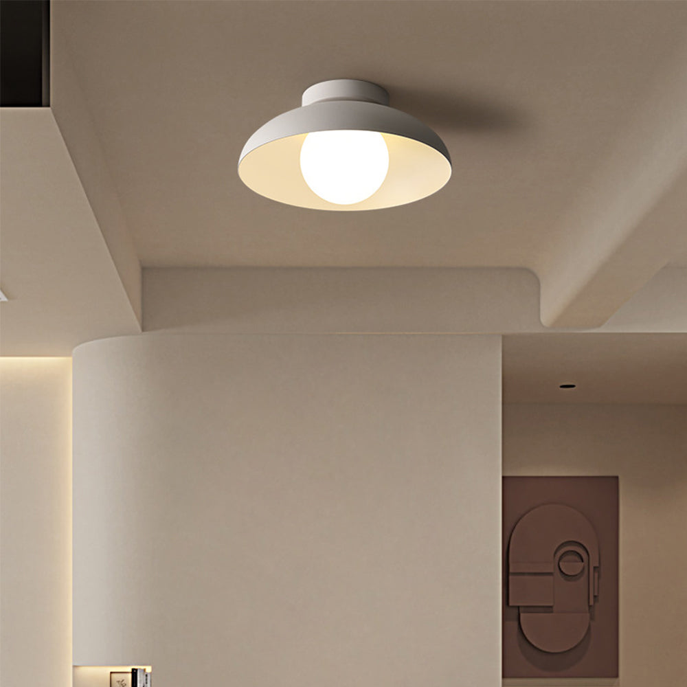 Contemporary Metal Semi Flush Ceiling Light for Hallway