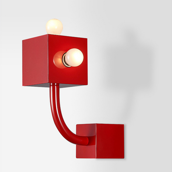 Vintage Metal Red Wall Lamp