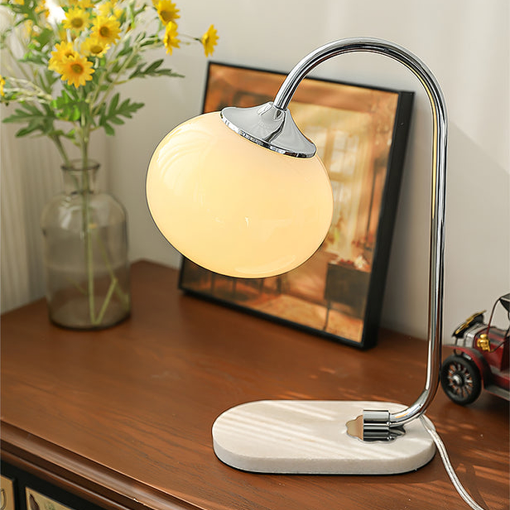 Marshmallow Metal Glass Table Lamp