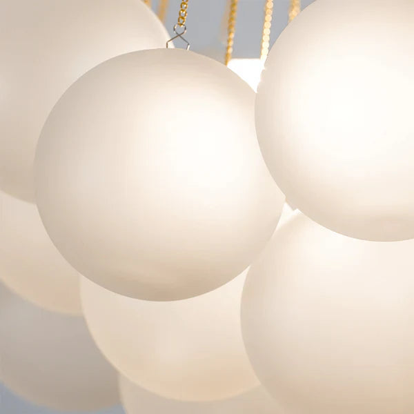 Bubble Chandelier Nordic Frosted Glass Ball Chandelier for Dining Room