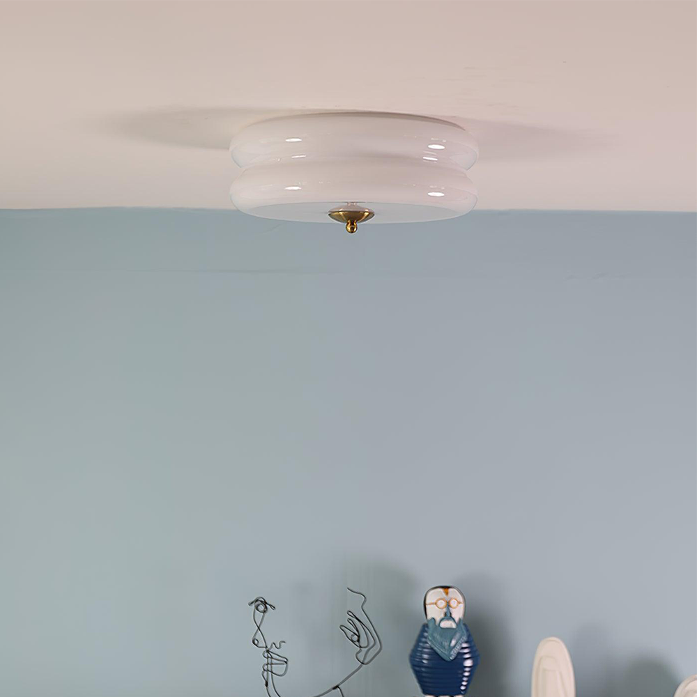 Art Deco Cream Cake Ceiling Light