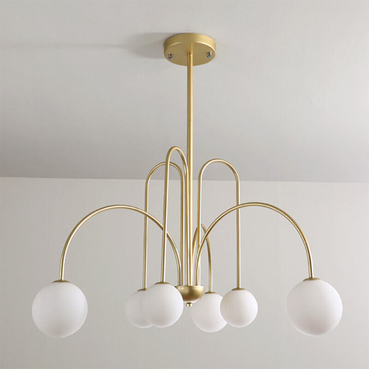 Art Deco Glass Ball Chandelier