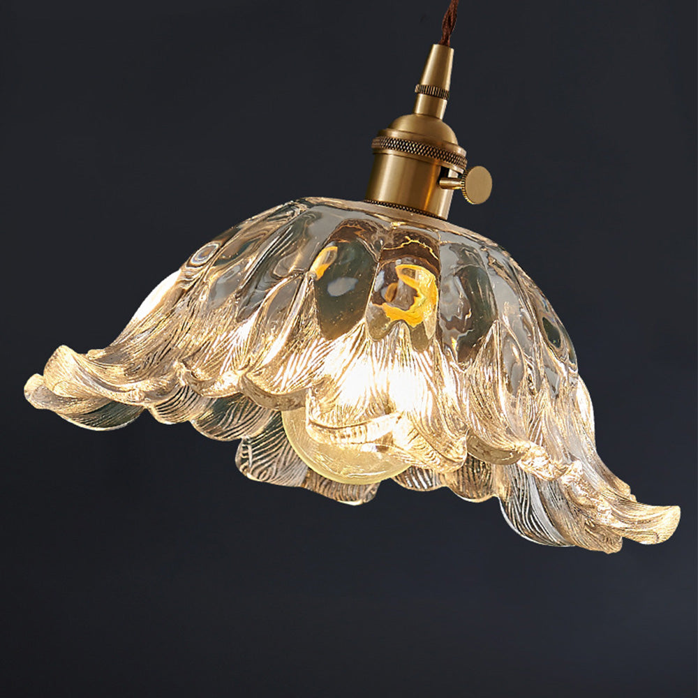 Creative Flower Clear Glass Pendant Light