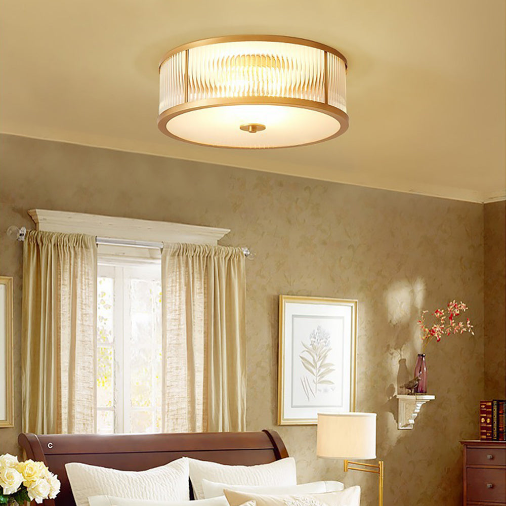 Vintage Round Simple Brass Ceiling Lamps