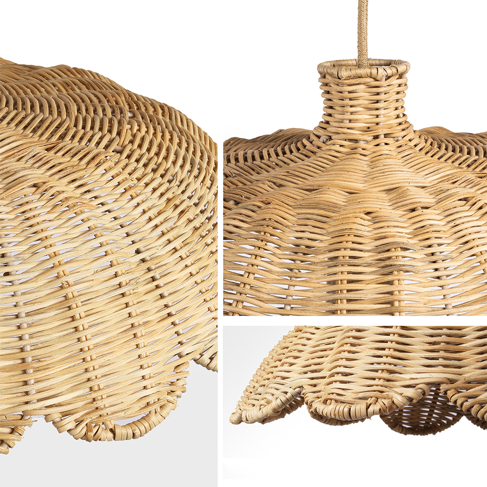 Boho Creative Decor Rattan Woven Pendant Light