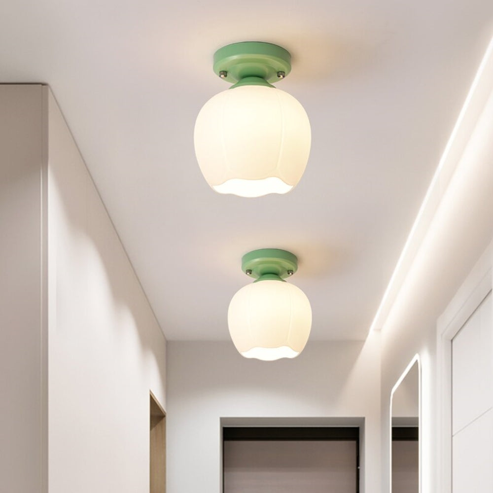 Cream Pumpkin Creative Corridor Aisle Ceiling Light