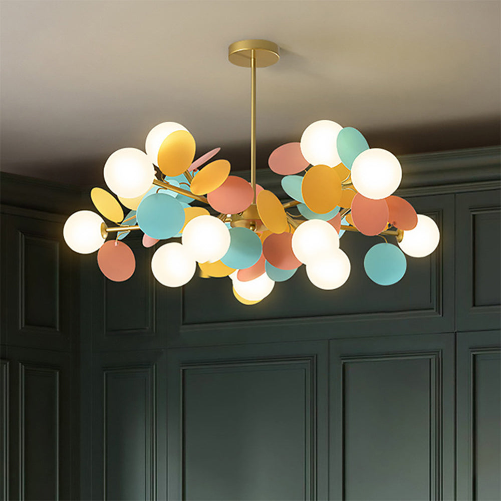 Creative Multicolored Flower Living Room Chandelier