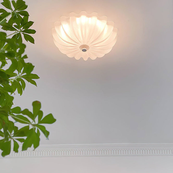 Creamy White Glass Ceiling Light