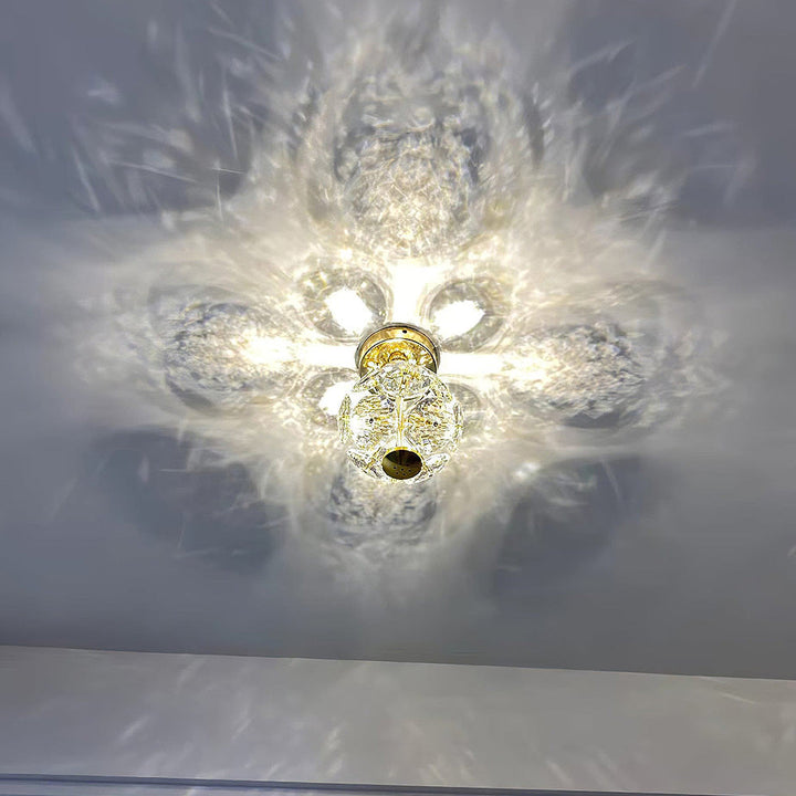 Medieval LED Crystal Ball Shape Ceiling Light