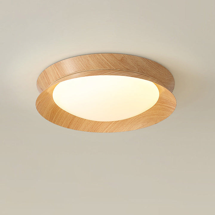 Natural LED Wood Grain Ceiling Light