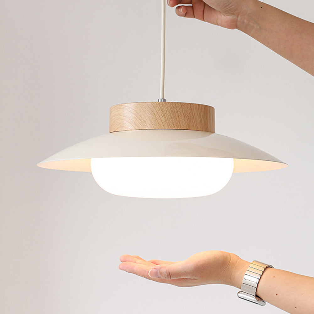 Cream Glutinous Rice Ball Bowl Pendant Light