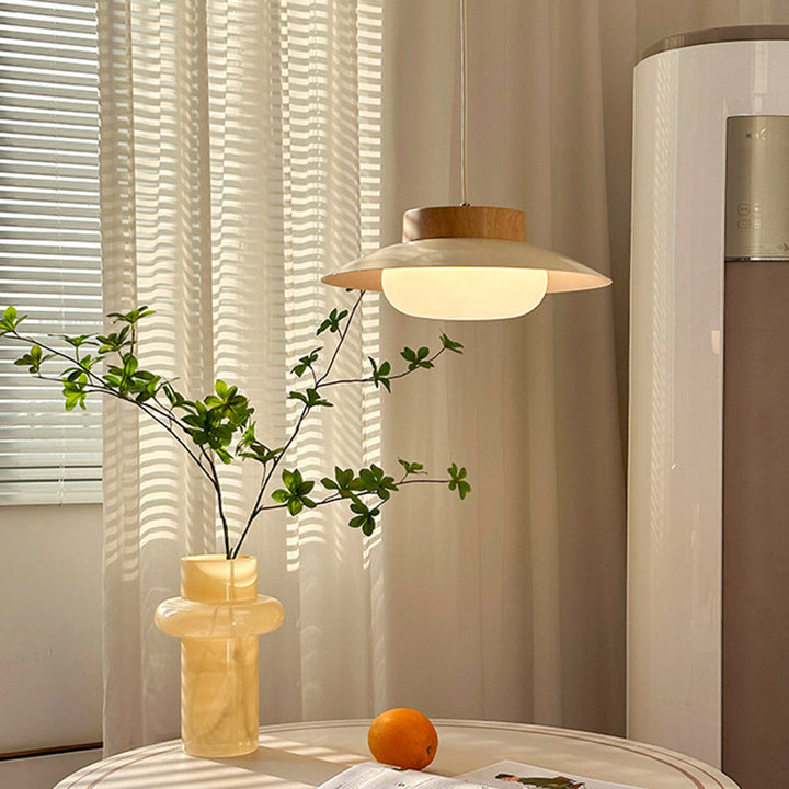 Cream Glutinous Rice Ball Bowl Pendant Light