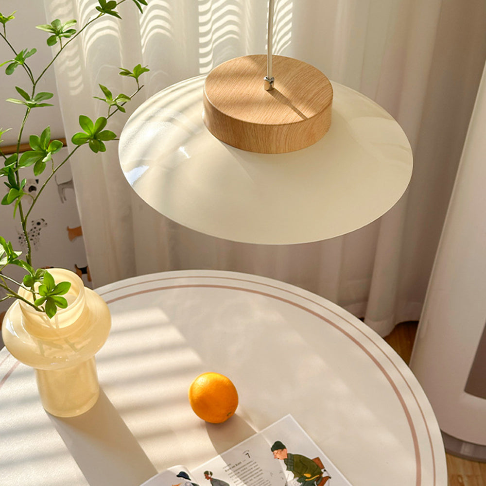 Cream Glutinous Rice Ball Bowl Pendant Light