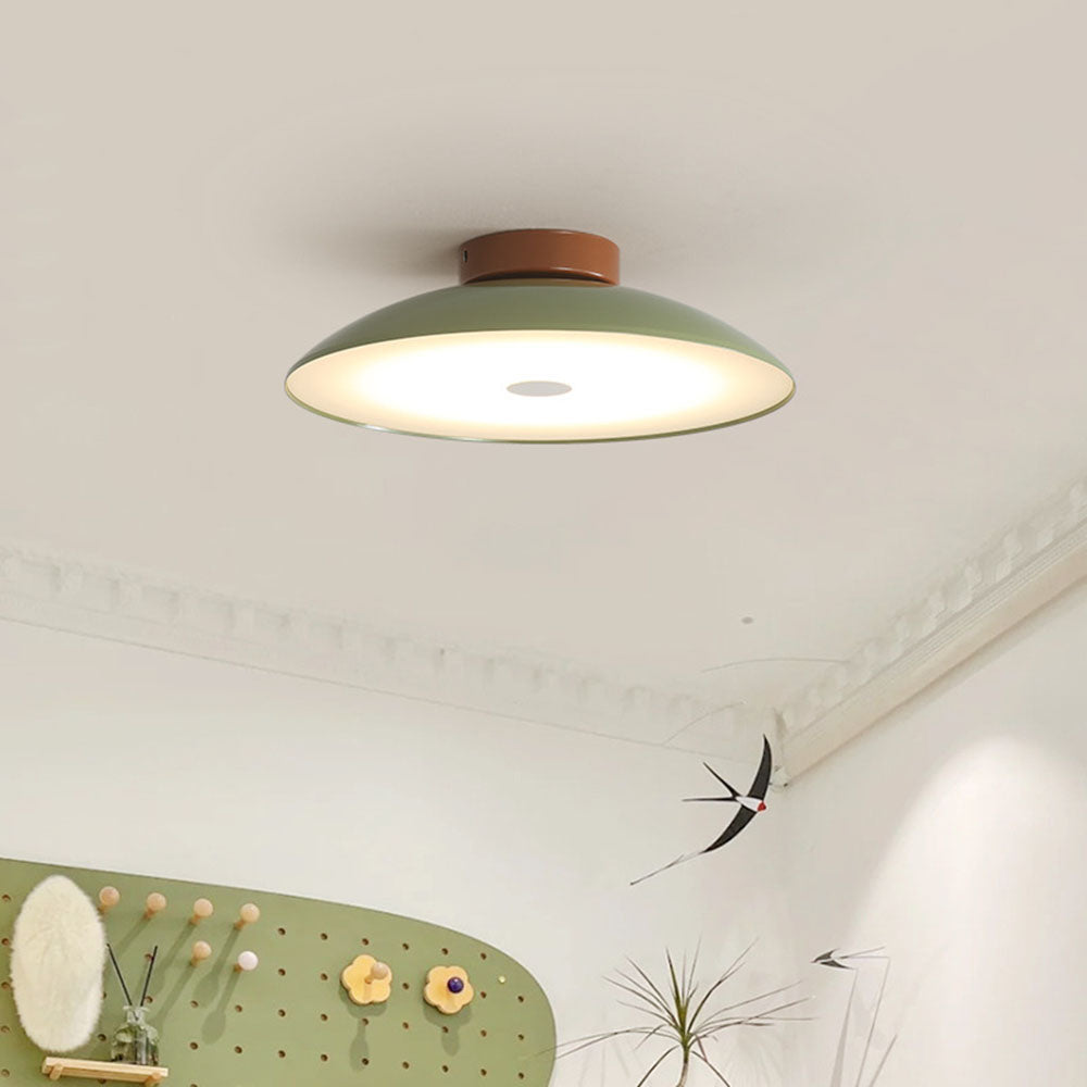 Cream Retro Iron Aisle Ceiling Lamp