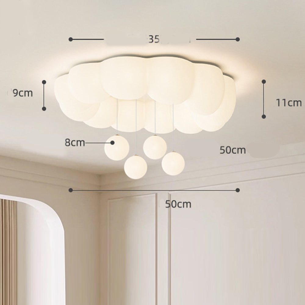 Cream Warm Multi-shaped Ceiling Light For Kids Room