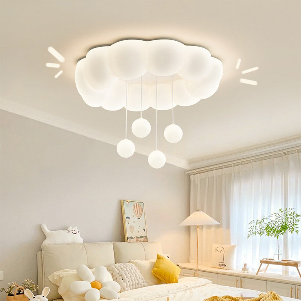 Cream Warm Multi-shaped Ceiling Light For Kids Room