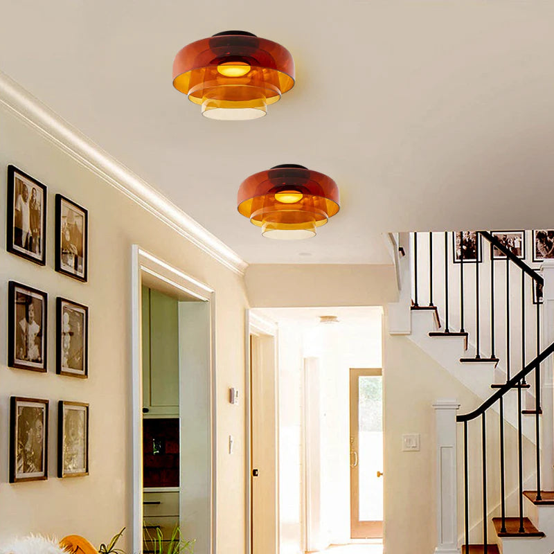 Creative Multi-Layer Glass Living Room Ceiling Light