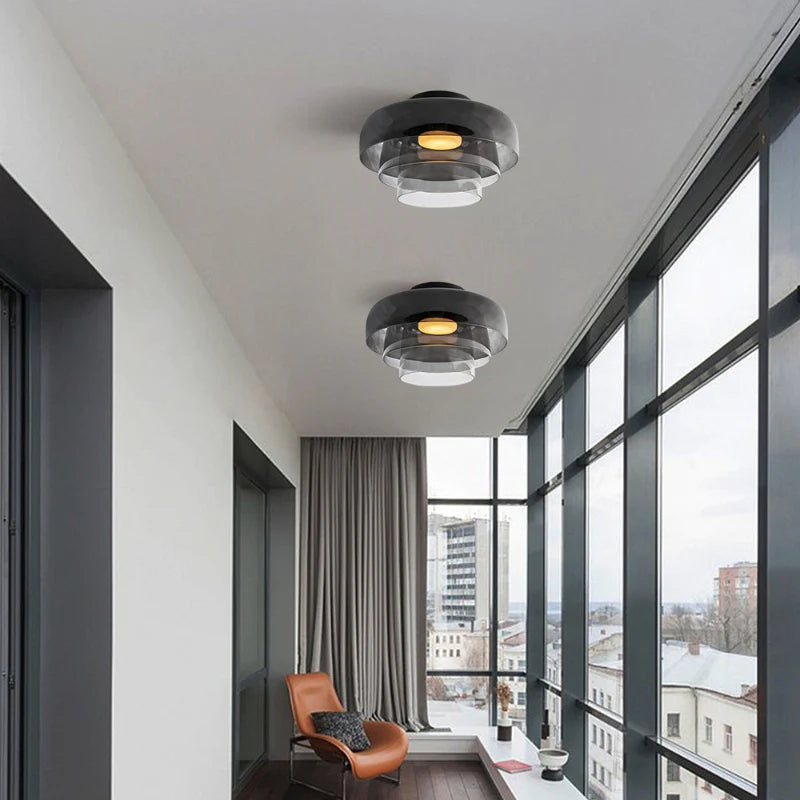 Creative Multi-Layer Glass Living Room Ceiling Light