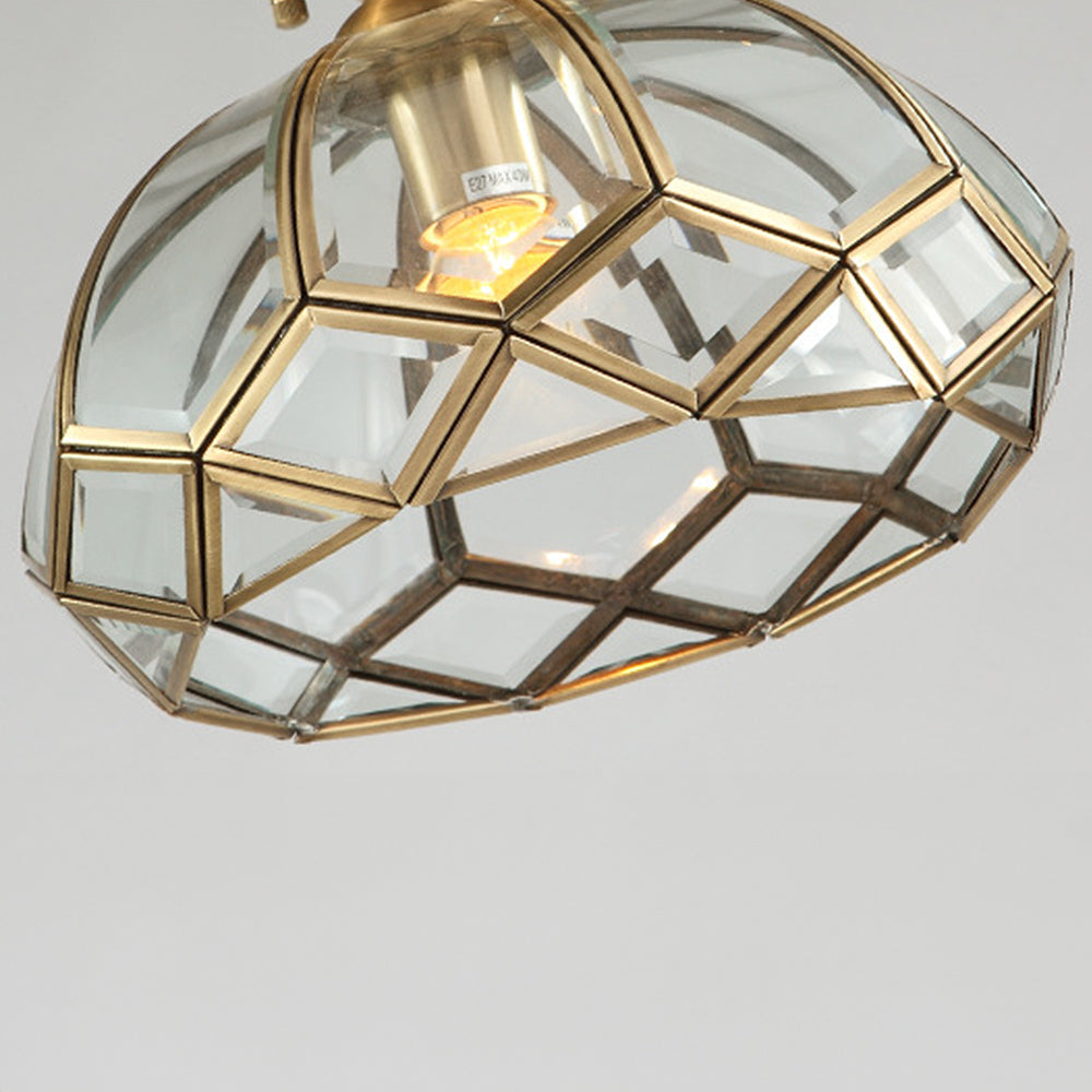 Medieval Copper Geometry Ceiling Hallway Light