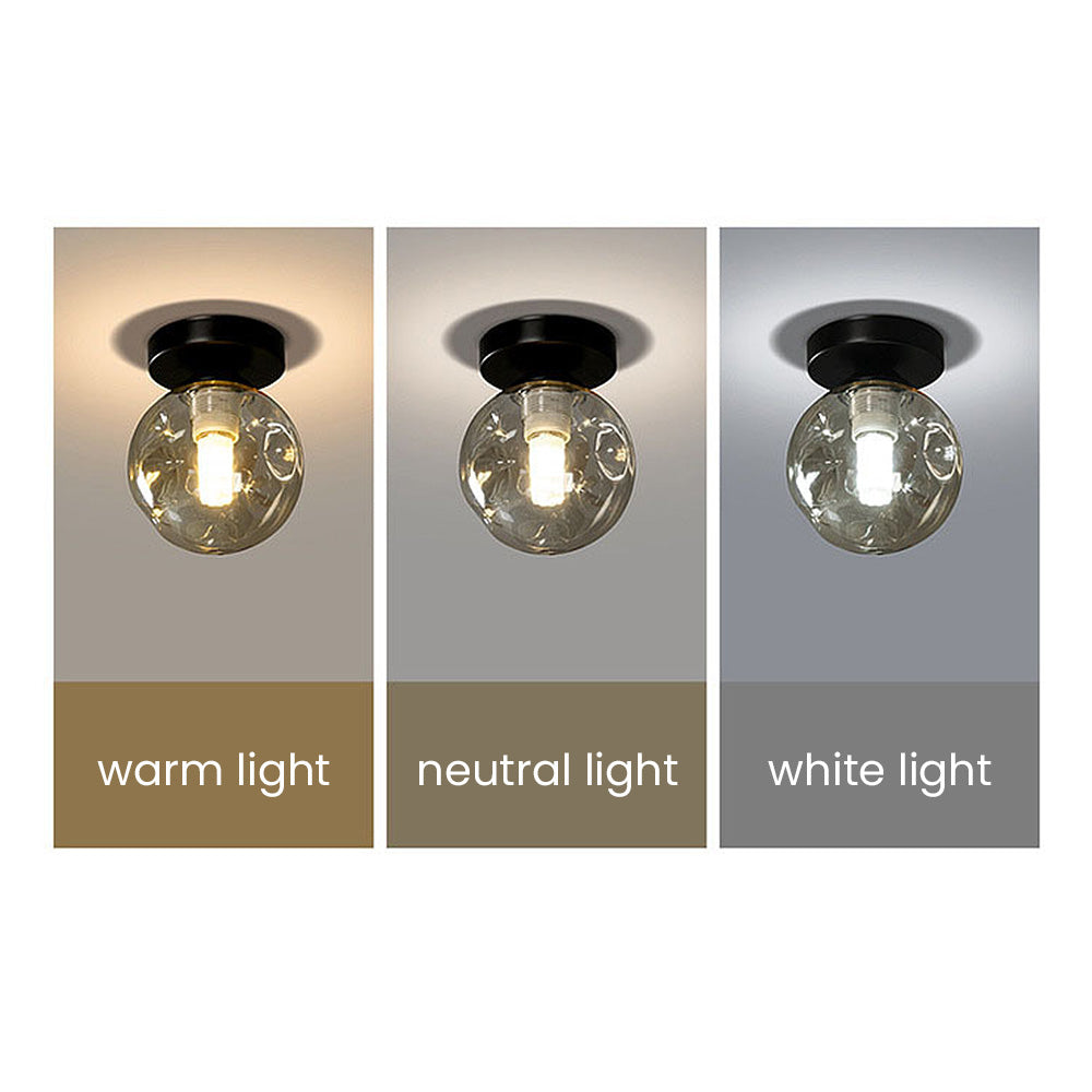 Nordic Clear Glass Ball Ceiling Light