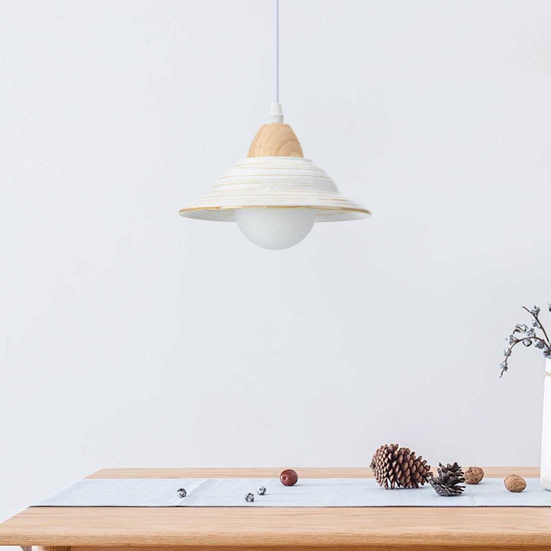 Creative Hat Milky Ceramic Pendant Light