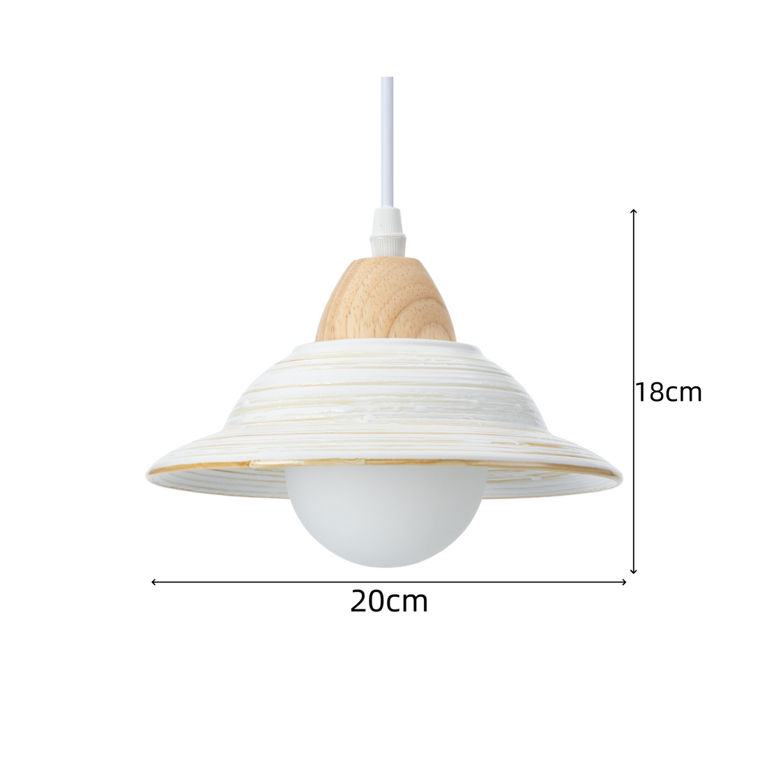 Creative Hat Milky Ceramic Pendant Light