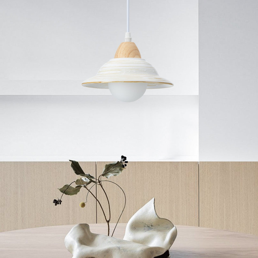 Creative Hat Milky Ceramic Pendant Light