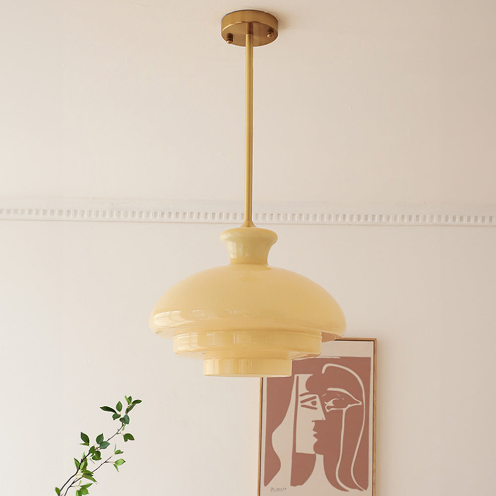 Bauhaus Yellow Three Layers Pendant Light