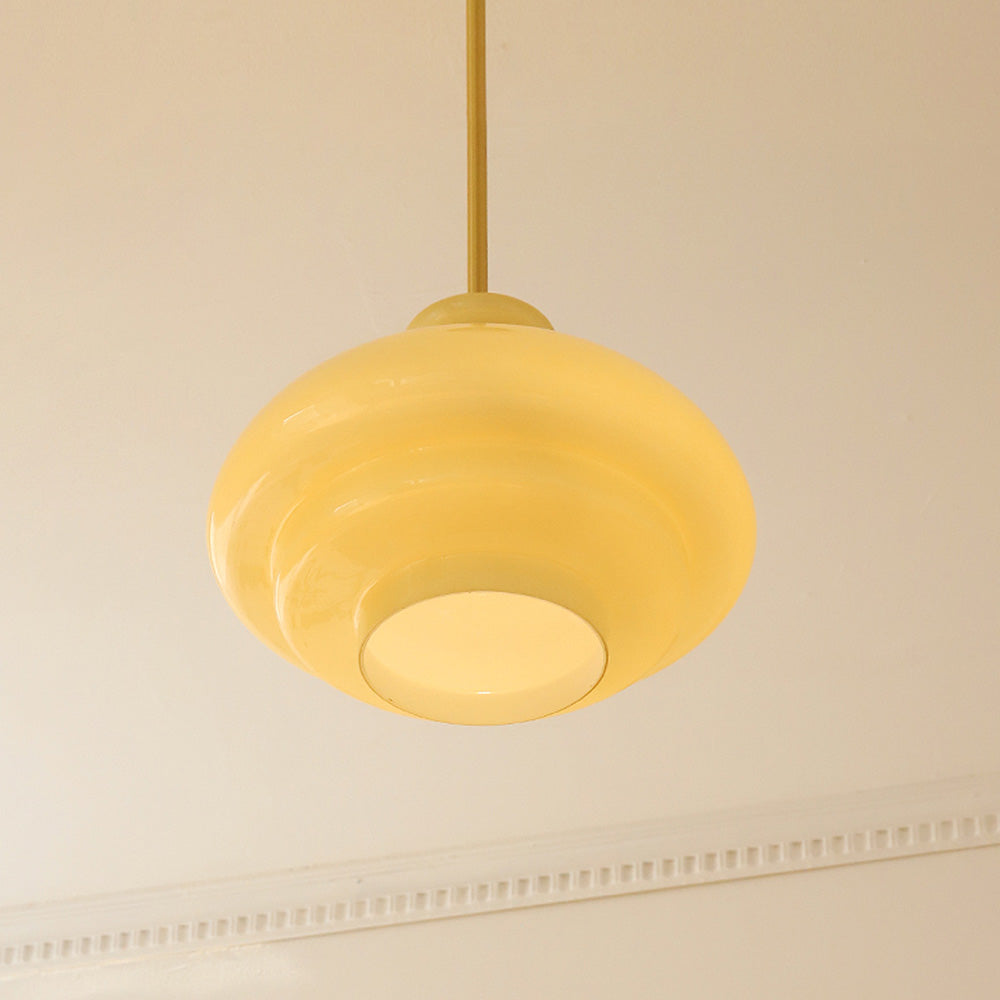 Bauhaus Yellow Three Layers Pendant Light