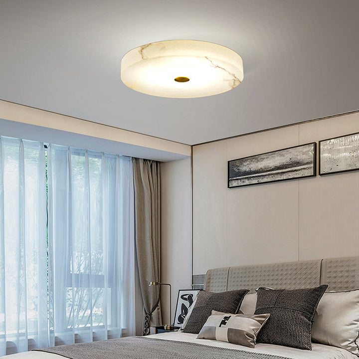 Marble White Flush Mount Ceiling Light