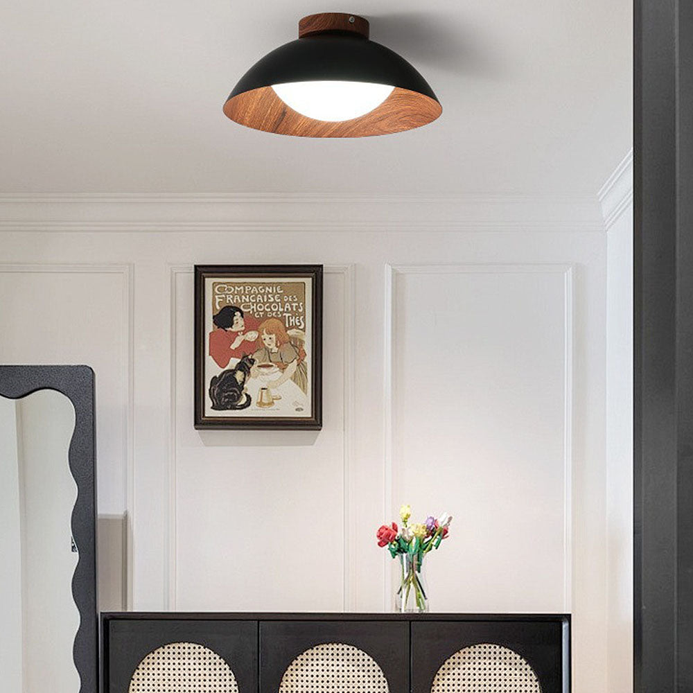 Contemporary Wooden Hallway Ceiling Light