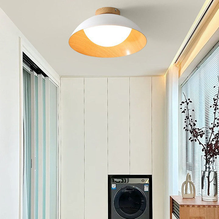 Contemporary Wooden Hallway Ceiling Light