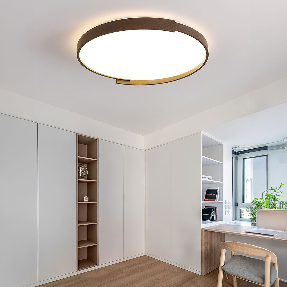 Brown Flush Mount LED Modern Ceiling Light