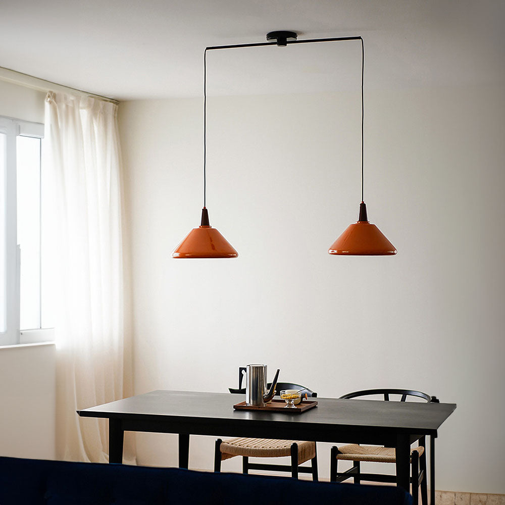 Bauhaus Stained Island Orange Pendant Lights