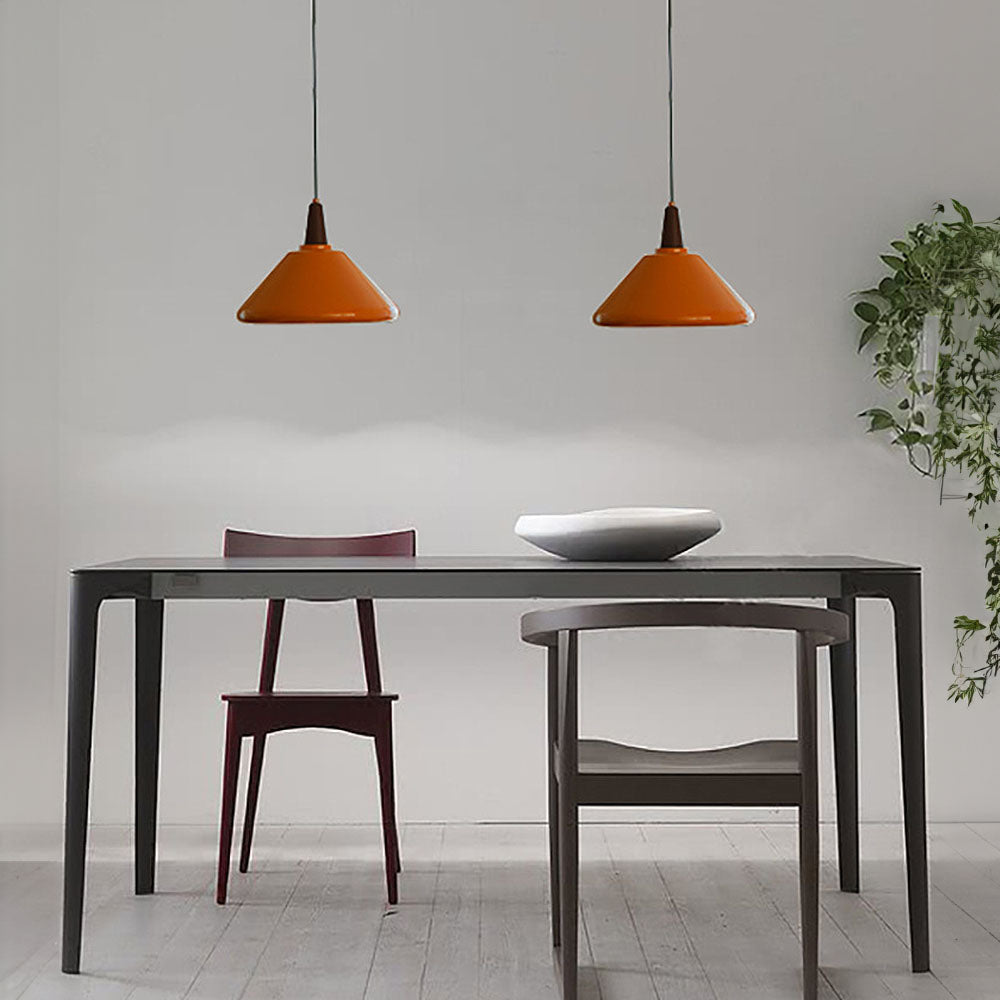 Bauhaus Stained Island Orange Pendant Lights