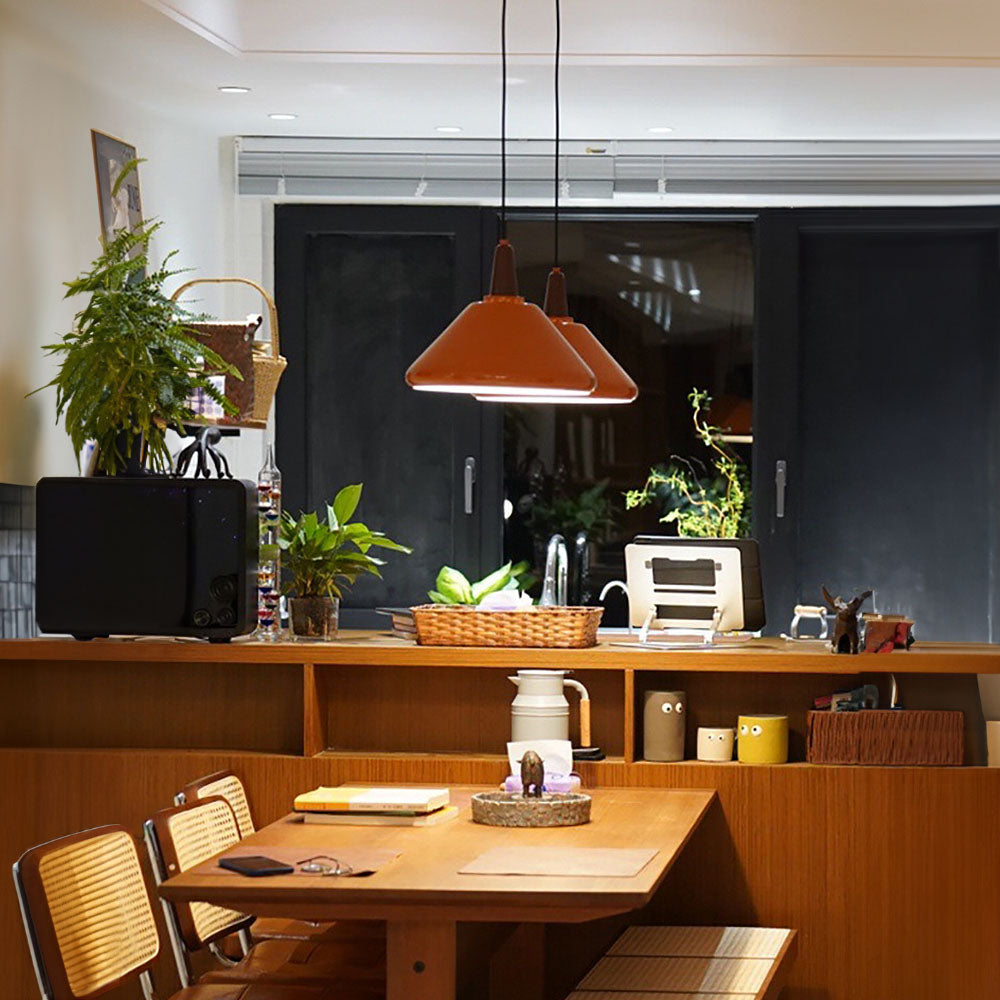 Bauhaus Stained Island Orange Pendant Lights