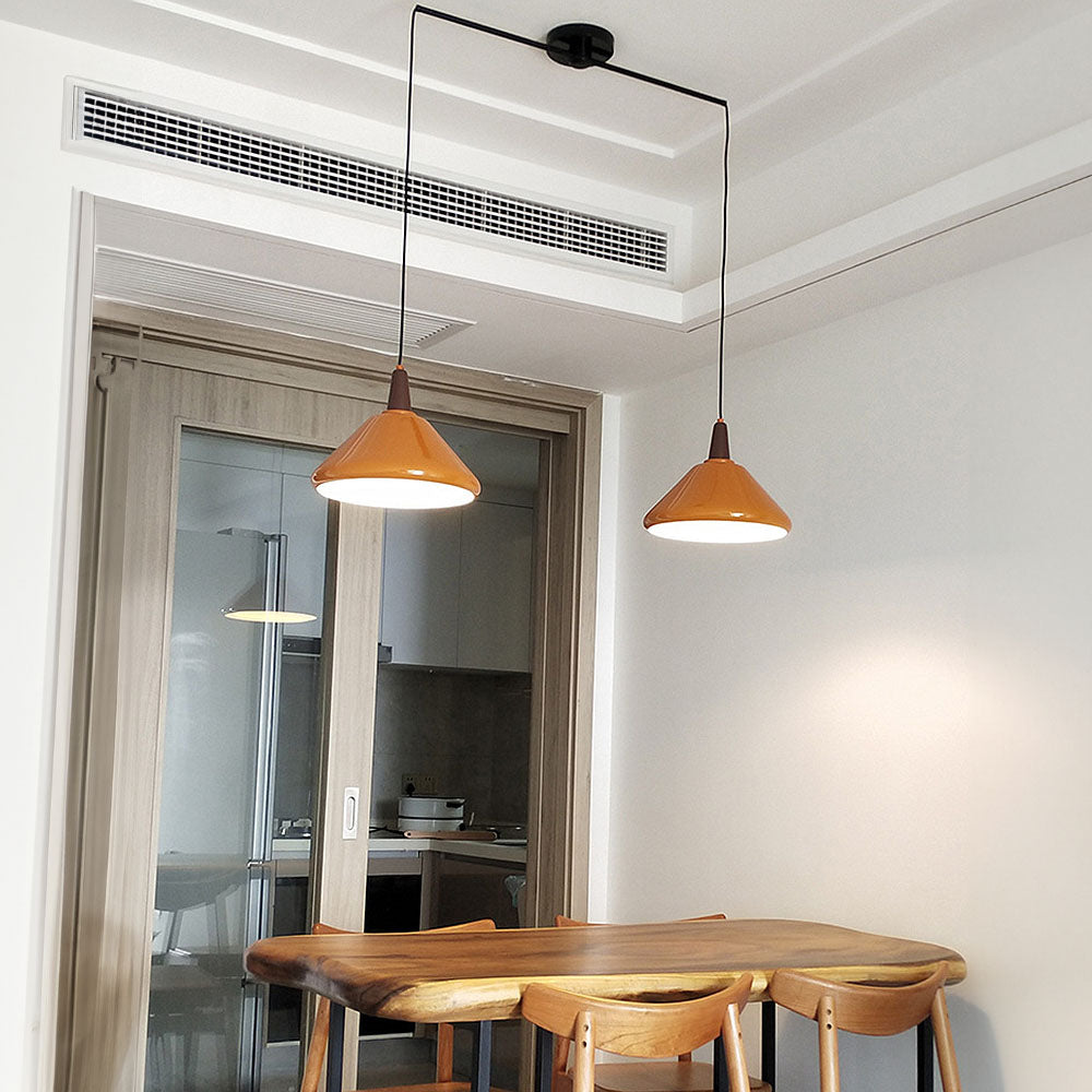 Bauhaus Stained Island Orange Pendant Lights